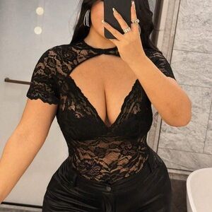 SHEIN Black Lace blouse